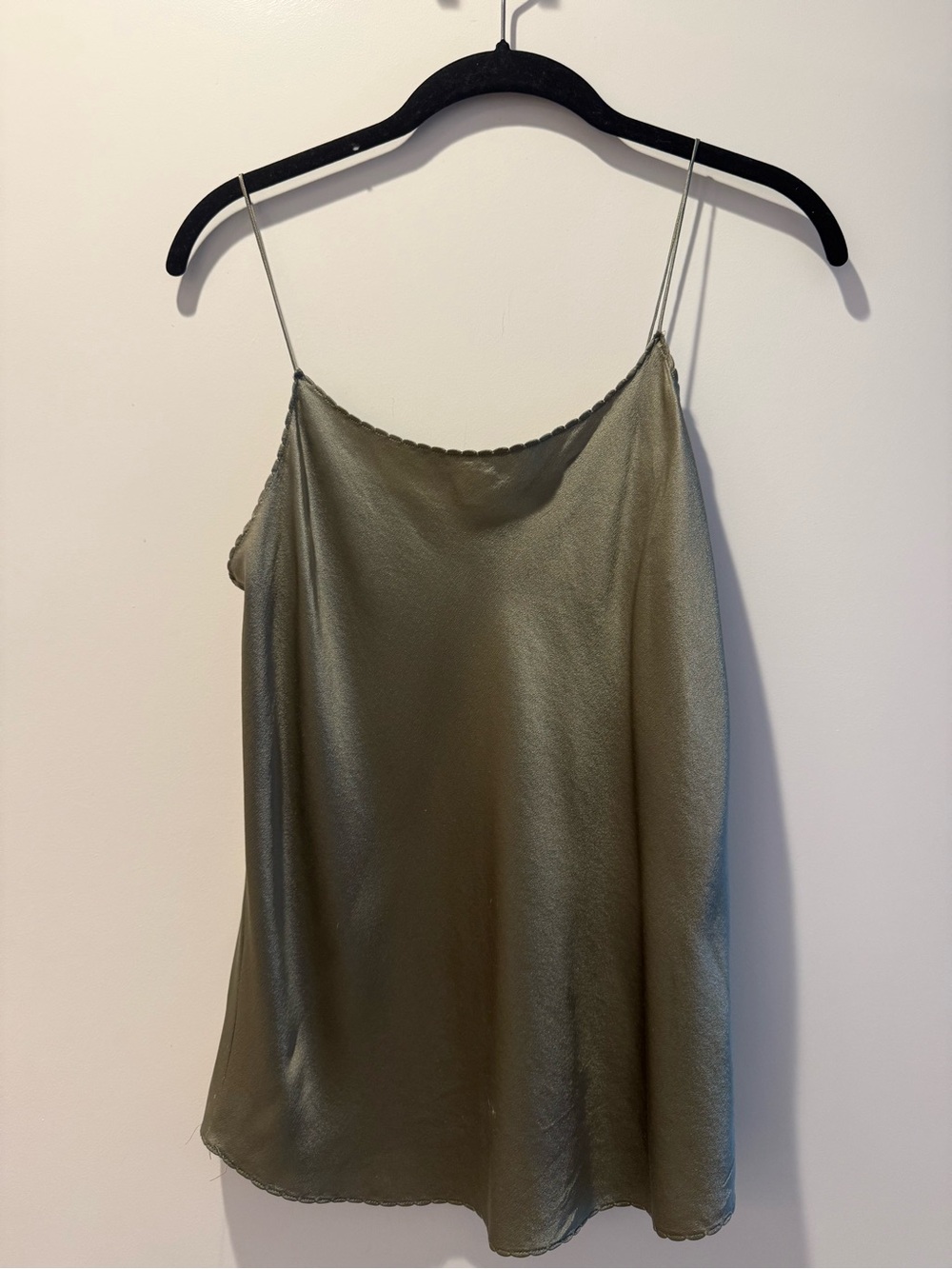 Vince Olive Silk Slip Cami Top